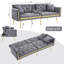 2 Seater Velvet Loveseat-1651691269