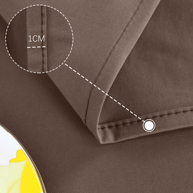 Nappe L 54 po x 120 po L-Polyester imperméable et infroissable pour l'intérieur et l'extérieur, L 54 po x L 120 po, Brun