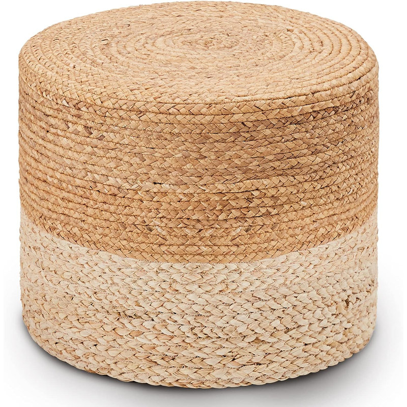 Onaway Upholstered Pouf, Natural