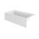 SIGNATURE® Rectangle Flat Front 6632 Skirted Soaking LH Access Panel Oyster