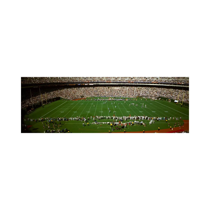 Spectator Watching a Football Match, Veterans Stadium, Philadelphia, Pennsylvania, USA #3 1 Piece Wrapped Canvas Panoramic Wall Art