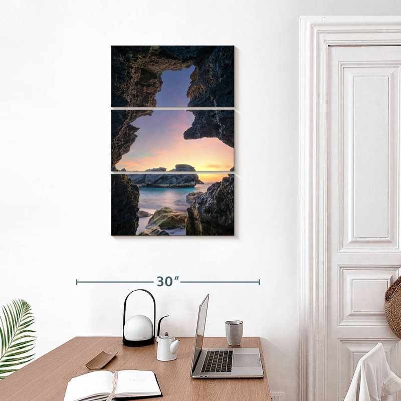 Gillard Sea Cave In Bermuda, 32" H x 20" W