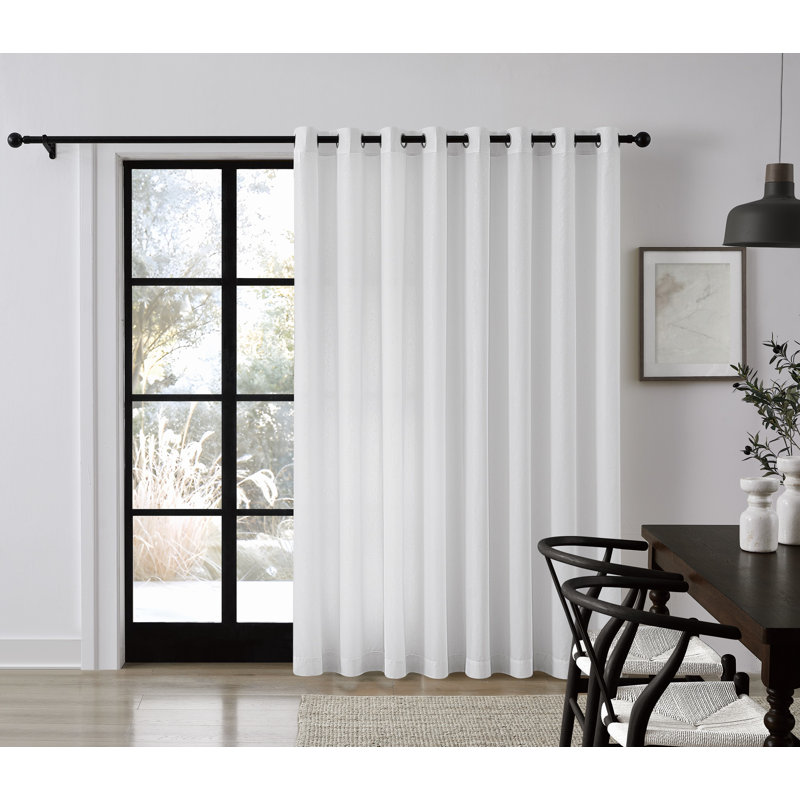 Panneau de porte de patio avec œillets SHEERBARRIER , Blanc