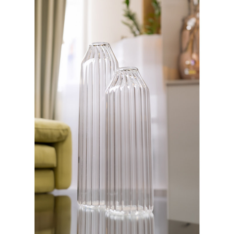 Guynell Glass Table Vase, 10" H x 2.75" W x 2.75" D