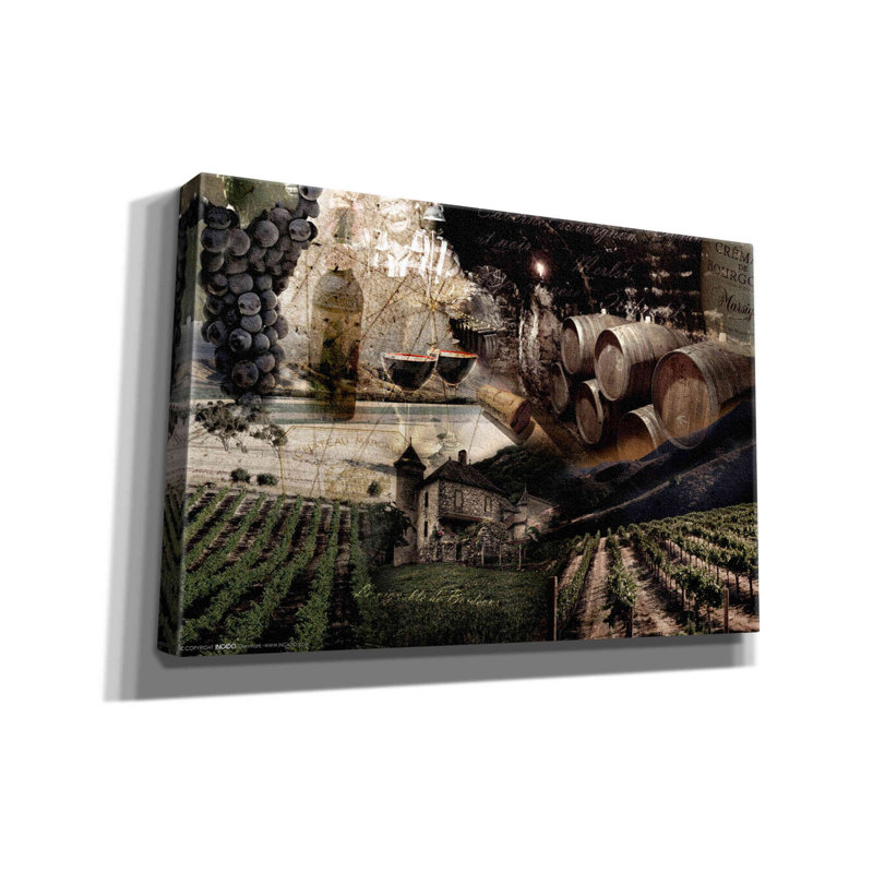 'Wine' by GraphINC, Giclee Canvas Wall Art, 12" H x 18" W