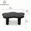 Table basse de 40 pouces en forme de nuage avec 4 pieds de table ronds, convenant aux salons, noir-129016705