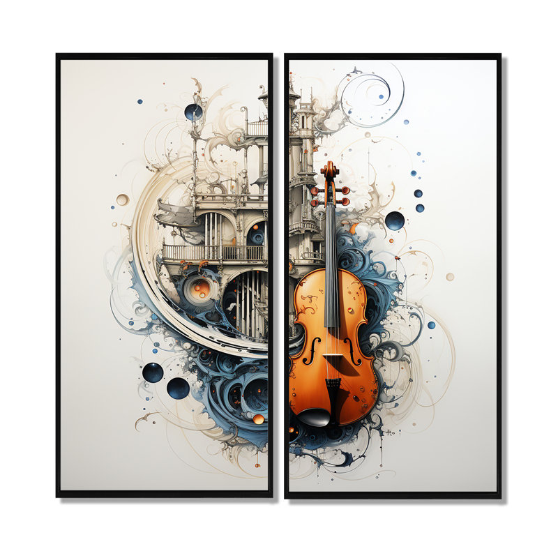 Harmony Melody In This - musique, décoration murale, 32" H x 32" W, Impression encadrée flottante, Black
