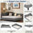 L-shaped Linen Daybed With Solid Wood Legs-201515547-201515546
