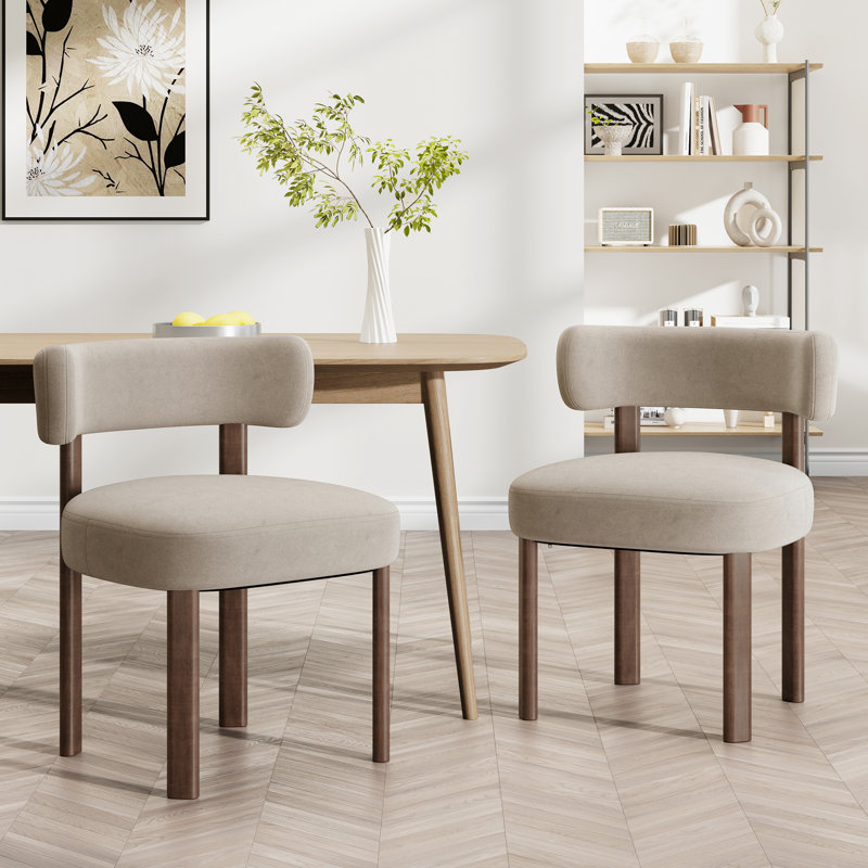 Chaise d'appoint rembourrée en bois massif, Chameau