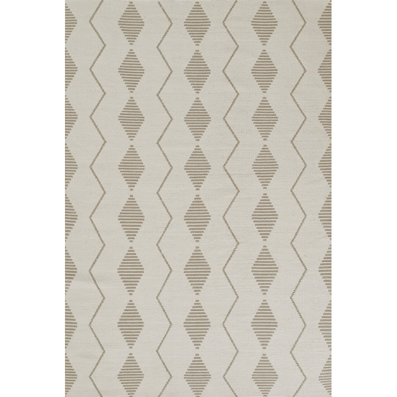 Tapis intérieur / extérieur beige tissé à la main Malmo, Rectangle 9 pi x 12 pi