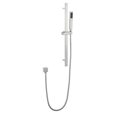 Single Spray Square Rainfall Shower Head With Height Adjustable Slide Bar