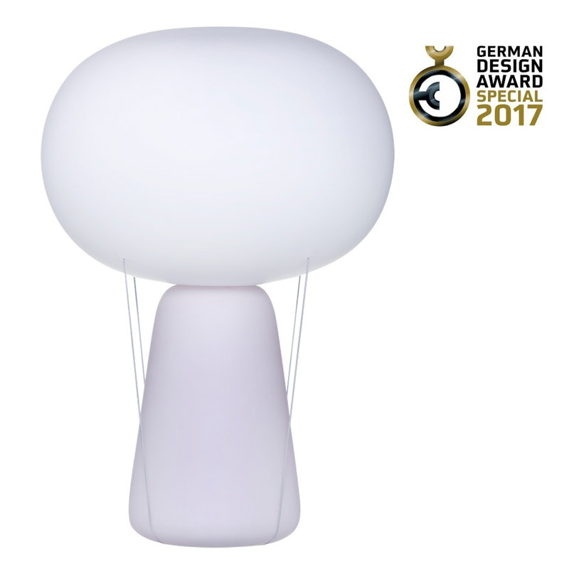 Lampe de table 15,83 "coup, Rose opale