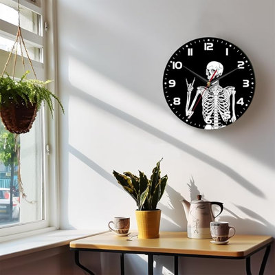 Horloge murale, décoration de cuisine silencieuse de 10 pouces sans tic-tac, à piles pour le bureau de la chambre à coucher de la salle de bain