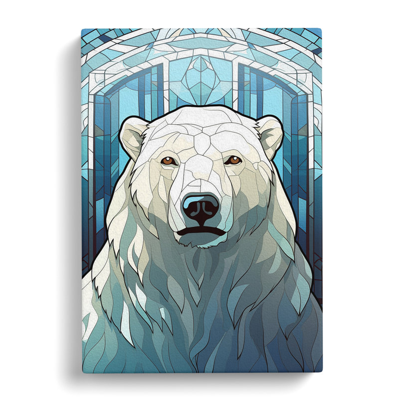 Polar Bear Deco - Print, 50cm H x 35cm W x 3cm D