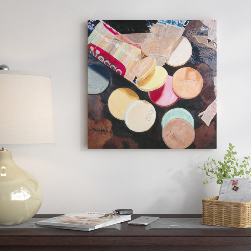 « necco plaquettes », reproduction d’art sur toile, H 37 po x l 37 po x P 1,5 po