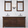 Aberdeen 72 In. Double Sink Blue Limestone Countertop Vanity In Grizzle Gray With Hook Faucet And Mirror