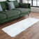 Damal Cozy Faux Rabbit Fur Area Rug Machine Washable Rug in White