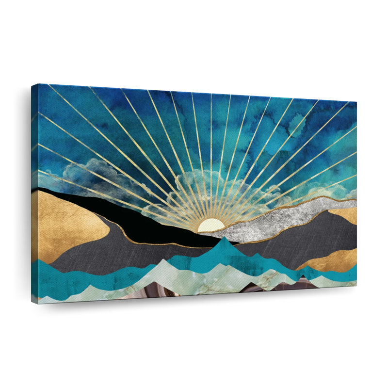 «Sunrise Abstract», reproduction sur toile, H 32 po x l 48 po x P 1,25 po