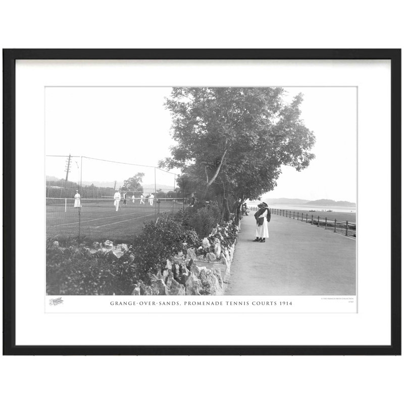 Grange-Over-Sands, Promenade Tennis Courts 1914 by Francis Frith - Single Picture Frame Print, 40cm H x 50cm W x 2.3cm D