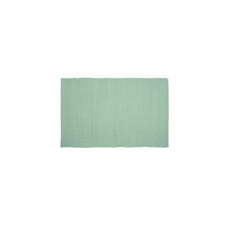 Tapis décoratif à la main en coton vert clair Schafer, Rectangle 1 pi 10 po x 2 pi 10 po