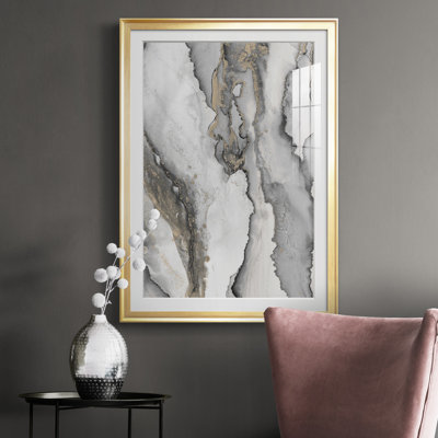 Abstract Ink Fantasy III - Modern Abstract Art, Matted and Framed Under Glass, Modern Living Room Wall Art