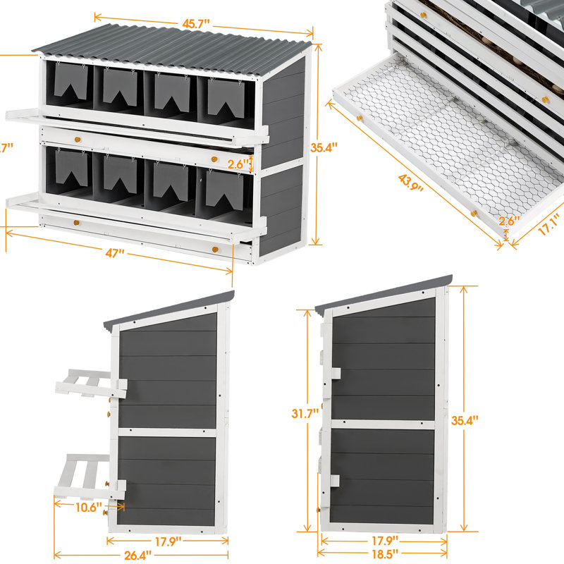 Versatile Chicken Nesting Box With Multiple Compartments And Advanced Features