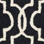 Tapis noir en laine fait à la main Cannen-1797266302