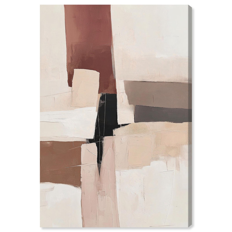 «Plaster Collage III», reproduction d'art sur toile par Art Remedy, 16 x 24, H 24 po x l 16 po, Toile tendue avec châssis