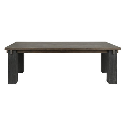 Duncan 90" Reclaimed Solid Wood Farmhouse Dining Table In Brown