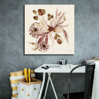 "Epia Graffiti" sépia floral "par Kristy riz, art mural sur toile