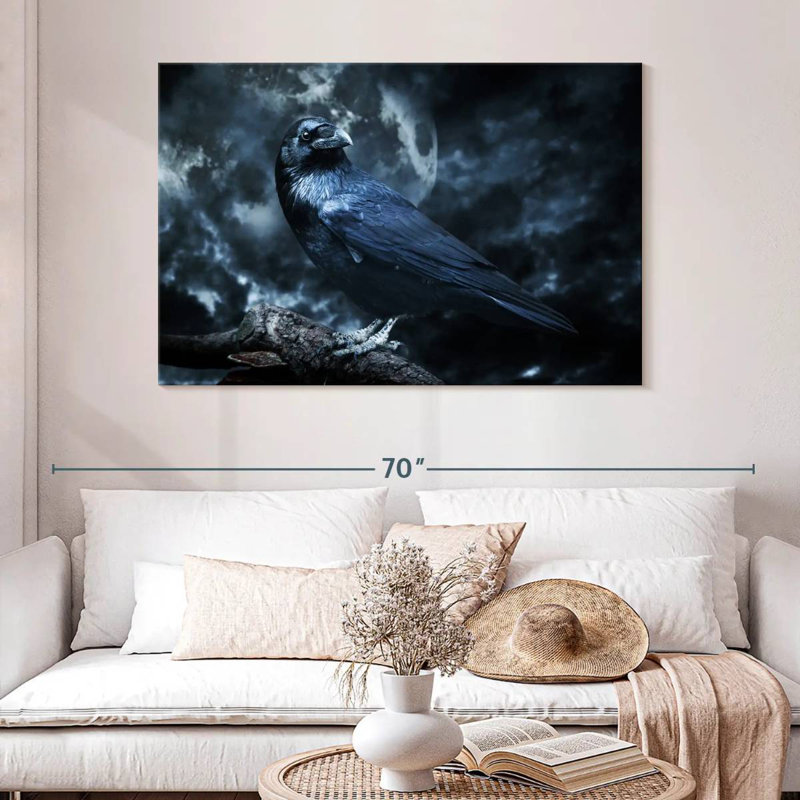 Hitzel Black Raven, 32" H x 48" W