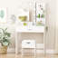 Ensemble coiffeuse 31,45 "avec miroir lumineux et tabouret-310612344