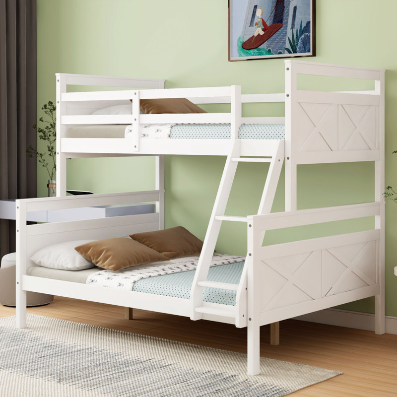 Zula Kids Twin Over Full Bunk Bed, White