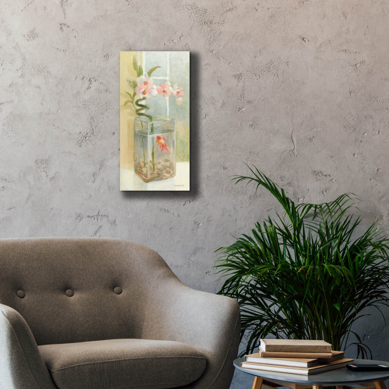  «Peaceful Orchid 1» par Danhui Nai, art mural sur toile, H 24 po x l 12 po