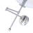 1-Light Brushed Nickel Plug-In Swing Arm Wall Lamp with Fabric Shade and 72 in. Cord