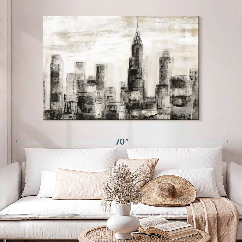 Sireci Manhattan Skyline BW, 34" H x 51" W
