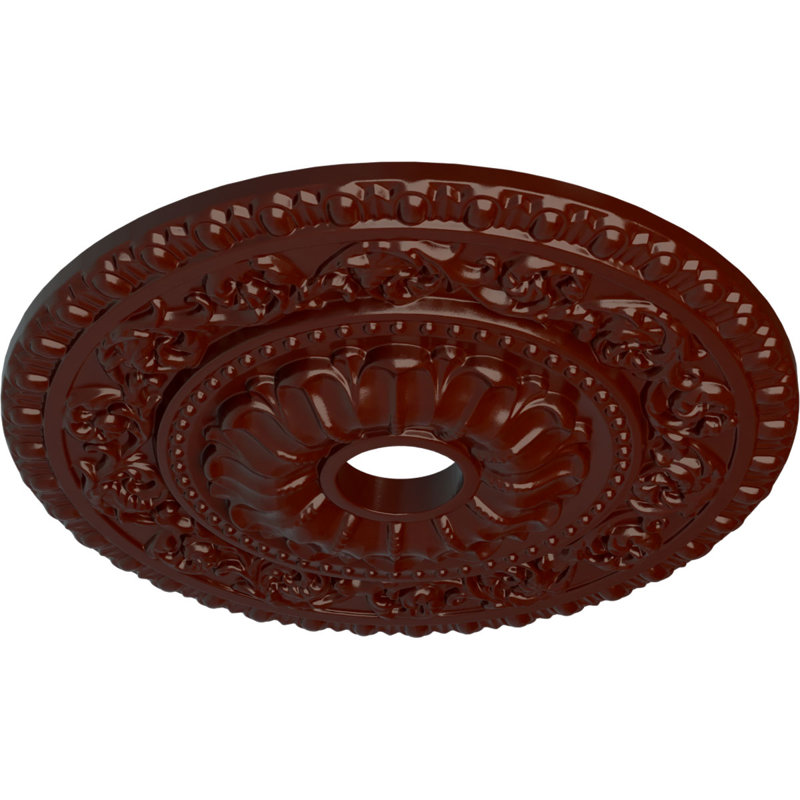 Médaillon de plafond 23 1/2 "x 3 1/2" x P 2 1/8 "(convient aux auvents jusqu'à 3 1/2"), Acajou brossé