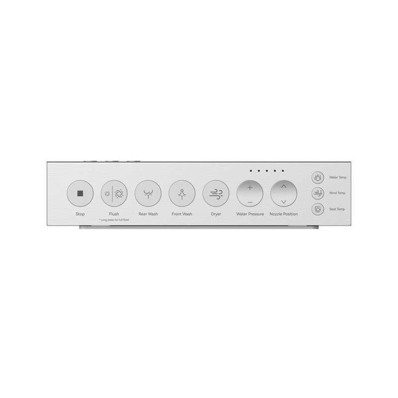 Toilette bidet allongée à double chasse avec capteur Trans45, 1,45 / 1,08 GPF