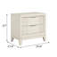 Table de chevet, blanc antique