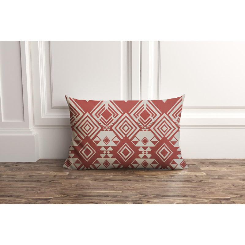 Housse et insert de coussin rectangulaire d'extérieur Tozi, Rose