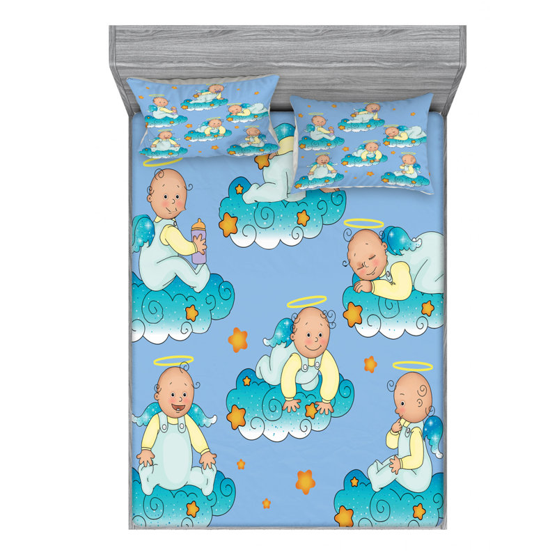 Microfiber Sheet Set, Queen Sheet Set + Fitted Sheet + 2 Pillowcases