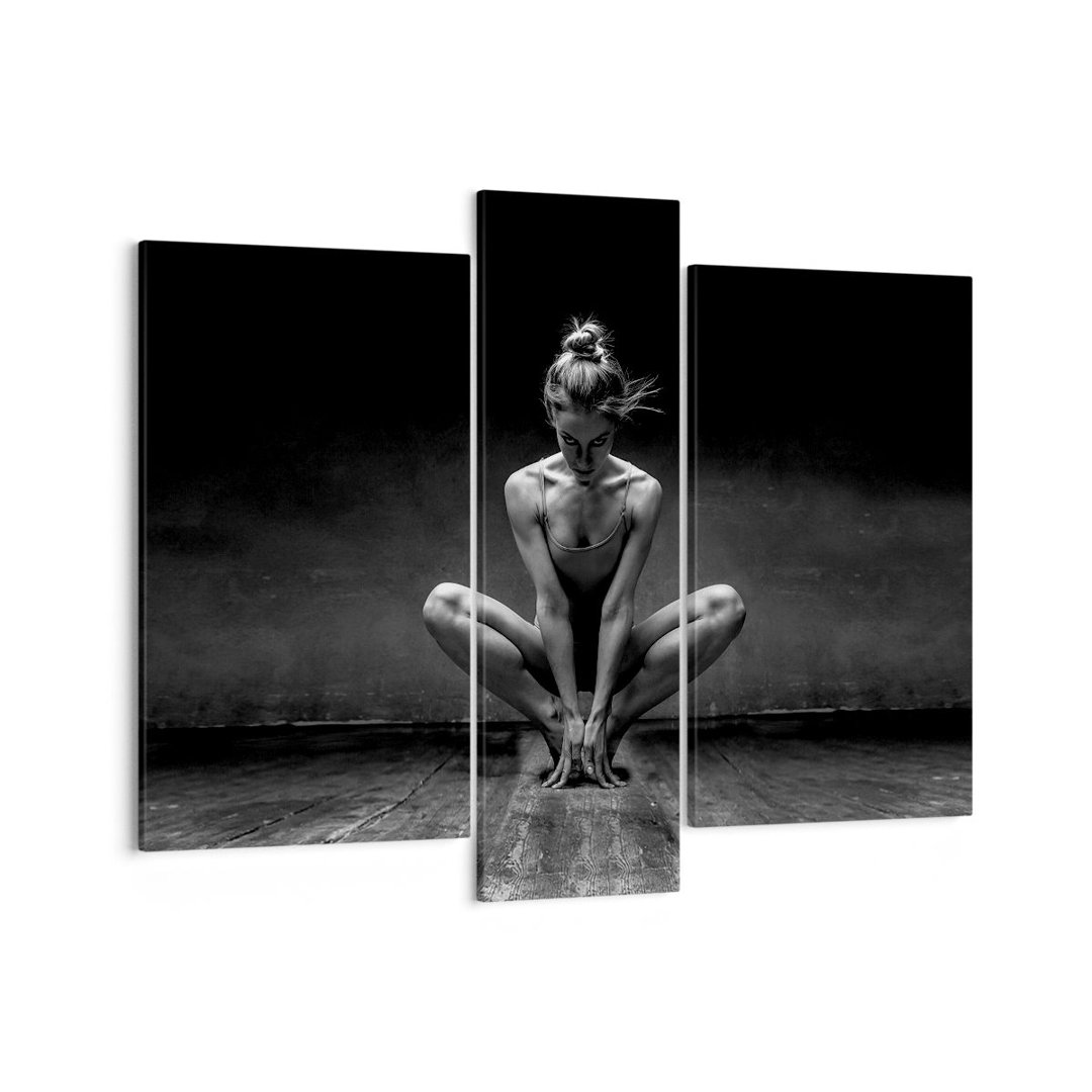 3-tlg. Leinwandbilder-Set Dancer Woman Ballerina