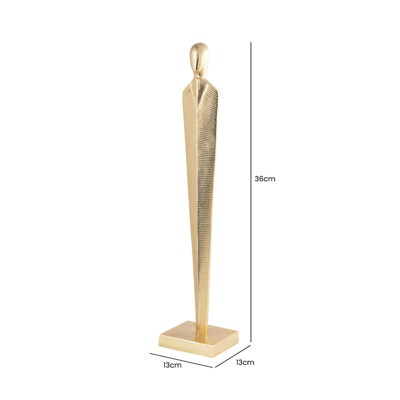 Acelia People Figurines & Sculptures, Gold, 52.2cm H  x 12.7cm W  x 12.5cm D