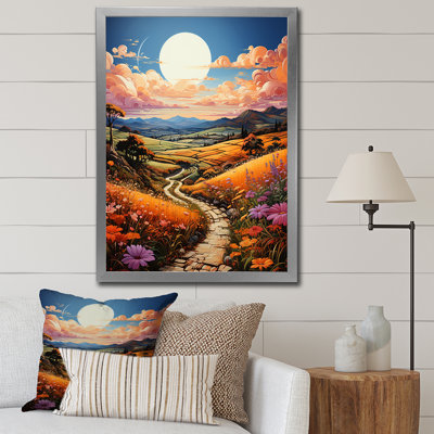 "Beguna Farm Summer Fauvist Field III", reproduction d'art sur toile