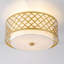 Plafonnier semi-encastré 3 lumières tambour