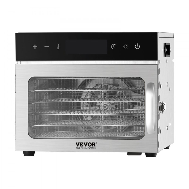 Séchoir à fruits en acier inoxydable 400W 6 plateaux