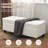 51" W Linen Upholstered Flip Top Storage Bench-864889348