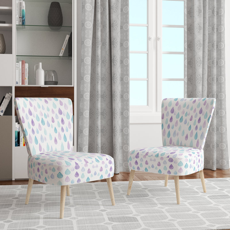 Chaise d'appoint Kids Raindrops - Chaise d'appoint mauve Pastel Drops, Chaise d'appoint sans accoudoirs