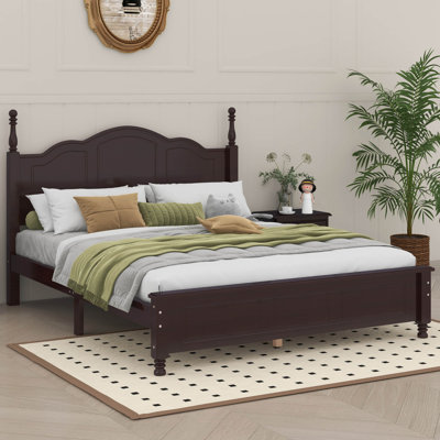 Byrce Queen Size Wood Platform Bed Frame -  Alcott Hill®, C30D9551749A43C3A0D8F22F39AC1BF7