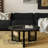 31.5" Black Solid Wood Round Coffee Table